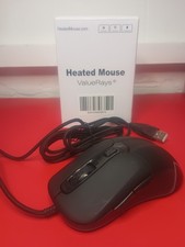 ValueRays Heated USB Computer Mouse Ergonomic Optical Mouse PC Mac Black picture