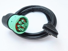 Green 9pin J1939 to 10pin Cable for PT30 ELD Logbook Compliant ECM w/DOT, Compat picture