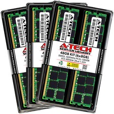 A-Tech 48GB 6x 8GB 2Rx4 PC3-12800R DDR3 1600 LV ECC RDIMM REG Server Memory RAM picture