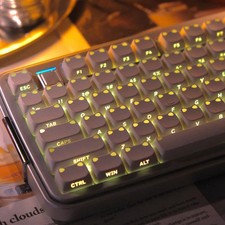 113 Keys Side Print Cat Keycaps MAO Profile PBT Shine Through For 61/64/87 picture