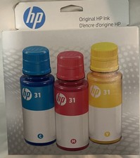 HP 31 Color Original Ink Bottle Combo 3-Pack Exp: 03/2026 picture