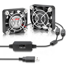 2Pack  40Mm X 10Mm Mini USB Fan with Speed Control 5V Small Computer USB Fans... picture