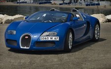 Cars bugatti veyron 16 4 grand Desk Mat Stitched picture