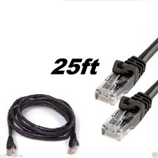 Cat 6 CAT6 Patch Cord Cable Ethernet Internet Network LAN RJ45 BLACK (3ft-200ft) picture