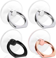 4 Pack  Cell Phone Ring Holder, Transparent Ring Holder 360°Rotation Finger Ring picture