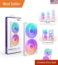 Whisper-Quiet 240mm RGB Fan Kit with 2 x 120mm Fans - Elegant White Design picture
