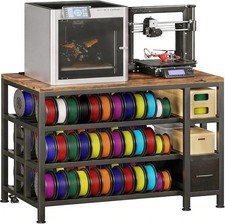 MILEFA 3D Printer Stand 3-Tier Filament Storage Rack w/ Power Strip Drawer picture