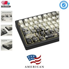 Womier PBT Keycaps Set 130 Keys, Custom White Japanese Keyboard Doubleshot Dy... picture