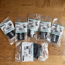 Lot of 5 CFFPL4BL Mini-Com Four Position Furniture Faceplate with Blanks includ picture