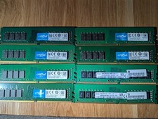 Lot of 8 mix brand 16GB DDR4-2400 desktop ram picture