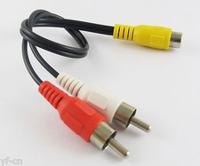 10pcs RCA Female to 2 RCA Male Plug Y Splitter Audio Video AV Adapter Cable 28cm picture