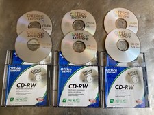 Qty 6 NEW Office Depot CD-RW CD Disc DVD 12x 700mb 80 min Rewritable E5631 picture