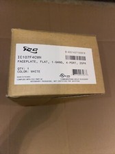 ICC 4-Port Single Gang Flat Faceplate QTY 25 A21 picture