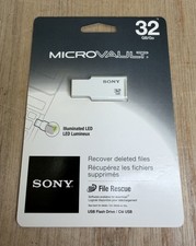 SONY 32GB MICROVAULT USB FLASH DRIVE RESCUE DELETED FILES USM32GM/W NEW SEALED picture