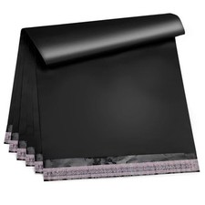 Black Poly Mailers Shipping Bags, 6 x 9 Inch. 100 Pack Poly Shipping Bags for  picture