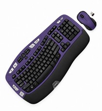 Logitech MK550 Comfort Wave K350 Purple Wireless Ergonomic Keyboard M510 Combo picture