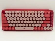 Logitech POP Keys Wireless Mechanical Emoji Keyboard, Heartbreaker, English Pink picture