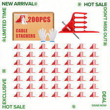 NEW 200PCS Cable Staples Clips with Steel Nails Multi Wire Organizer Clips  picture