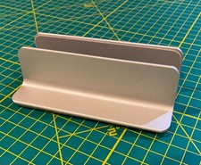 Adjustable Dual Vertical Laptop Stand Aluminum Holder Desk Dock MacBook Silver picture