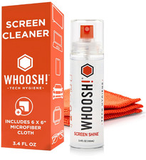 WHOOSH Screen Shine Go XL - 3.4 fl oz with Microfiber Cloth - Powerful Streak-F picture