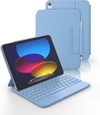 Dexnor for iPad (A16) 11th/10th Generation Case with Keyboard Ultra-Light, Blue picture
