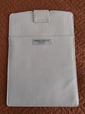 Lindsay Albanese Adjustable Slimline Laptop Sleeve Case Gray Herringbone Fabric picture