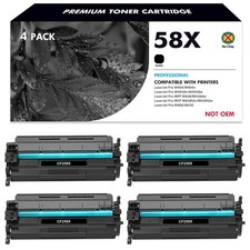 4x CF258X No Chip Toner Compatible with HP 58X LaserJet Pro M404 M428fdn M428fdw picture