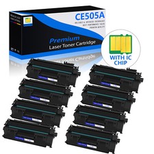 GREENCYCLE 8 Pack CE505A 05A Toner for HP LaserJet P2030 P2035 P2035n Printer picture