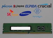 Lot of 5 Major Brand 8 GB DDR4-2400T PC4-19200 1Rx8/2RX8 DIMM Desktop RAM (40GB) picture