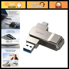 256GB Dual USB 3.2 Gen 1 Type-C Flash Drive, Champagne Silver, High-Speed Storag picture
