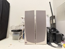 JBL Pro / Compaq Computer Speakers Pair Vintage Beige Desktop Speaker 304257-001 picture
