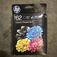 Genuine HP 62 Black & Tri-Color Ink Cartridges N9H64FN Dated 11/2027+ New D picture