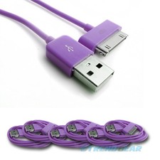 6PCS 6FT USB SYNC DATA POWER CHARGER CABLES IPAD IPHONE IPOD CLASSIC NANO PURPLE picture