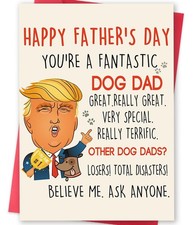 Funny Dog Dad Fathers Day Card Gifts for Men Him Missonemi treats chews natural picture