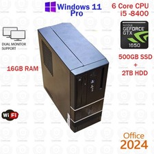 Custom Gaming PC Desktop Core i5 8400 16GB 512GB SSD + 2TB HD Win11 Pro Office24 picture