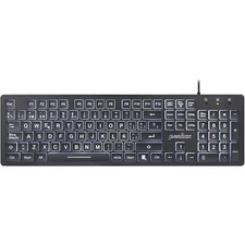 PERIBOARD-317ES Wired LED Backlit Keyboard – Full-Size Spanish QWERTY Layout picture