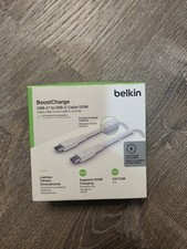 Belkin BoostCharge Braided 10ft 100W USB-C to USB-C Cable, White Open Box New picture