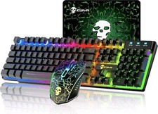 Gaming Keyboard Mouse Combo, 12 Chroma RGB Backlit Antighosting T6 Wired picture