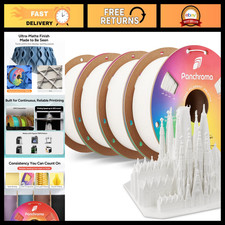 Matte PLA 3D Printer Filament Bundle 4kg - Cotton White, High-Quality, Versatile picture