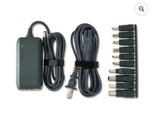 Onn Universal Laptop Charging Adapter, w/ 10 Interchangeable Tips, 90W, 10’ Cord picture