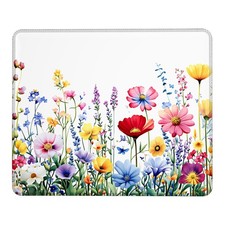 Watercolor Wildflowers and Summer Floral Mouse Pad 9.5 x 7.9 Inch Desk Pad St... picture
