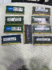 ✅ Lot of 9 Laptop RAM Modules DDR3 DDR3L SODIMM Crucial Samsung Kingston 34GB picture