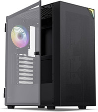 Black AL800 Mid Tower ATX Gaming PC Computer Case picture