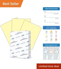 High Brightness Canary Yellow 8.5x11 Printer Paper, 500 Sheets, Smooth Finish picture