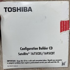 Toshiba Configuration Builders CD Satelite 1675CDS 1695CDT picture