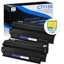 2 Pack C7115X Black Toner Cartridge for HP LaserJet 3320nmfp 3330 3330mfp 3380 picture