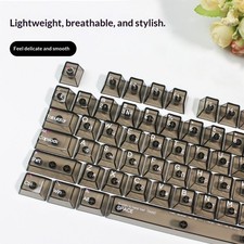 132Keys Russian Crystal Transparents Keycap Original Profile Personality PC for picture