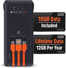 Solis Go High Speed Mobile Hotspot Wifi Power Bank with Built-In Charging Cables picture