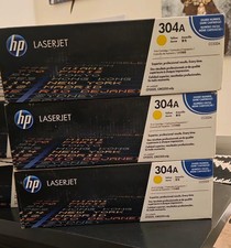 New Genuine OEM HP 304A YELLOW and MAGENTA Toner Cartridges Factory Sealed picture