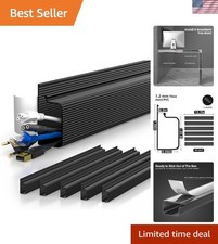 Effortless 94in Desk Cable Organizer - Includes 6 Adhesive J Channels for Safety picture